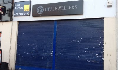 Site of HPJ Jewellers, Southend January 2012