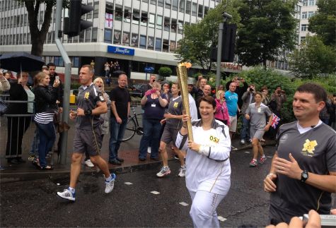 Southend Torchbearer on Victoria Avenue Southend