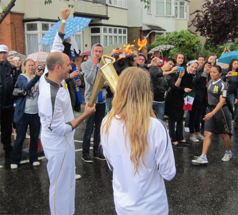 The flame kiss in Leigh-on-Sea