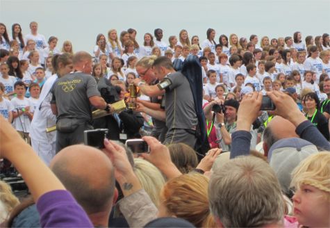 The flame going into its caddy for a lunchbreak