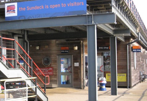 The RNLI Gift Shop on the end of Southend Pier