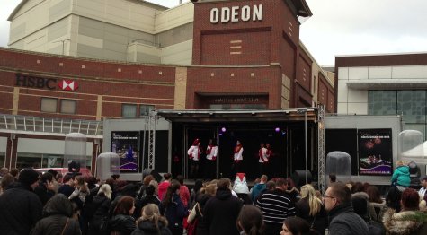 Stage entertainment at the top of Southend High Street Stage entertainment at the top of Southend High Street