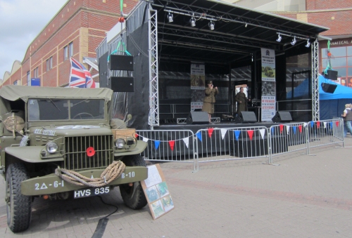 The stage for Armed Forces Day in Southend - 29 June 2013