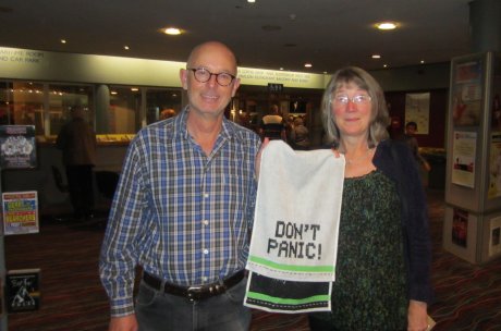 Steve and Jean, carrying their towel for the second time around