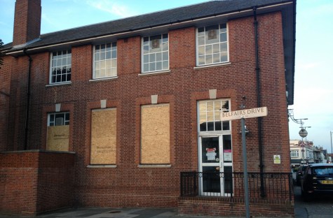 Doors closed at Royal Mail Sorting Office, Leigh-on-Sea